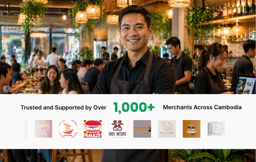 准备好实现业务增长了吗?加入 1,000+ 家正在使用 M-POS 的柬埔寨商家