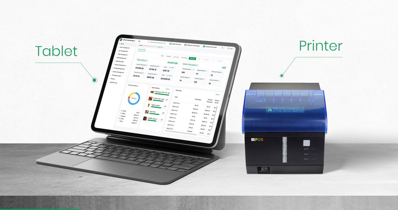 Just a tablet and a printer and you’re ready to use MPOS!